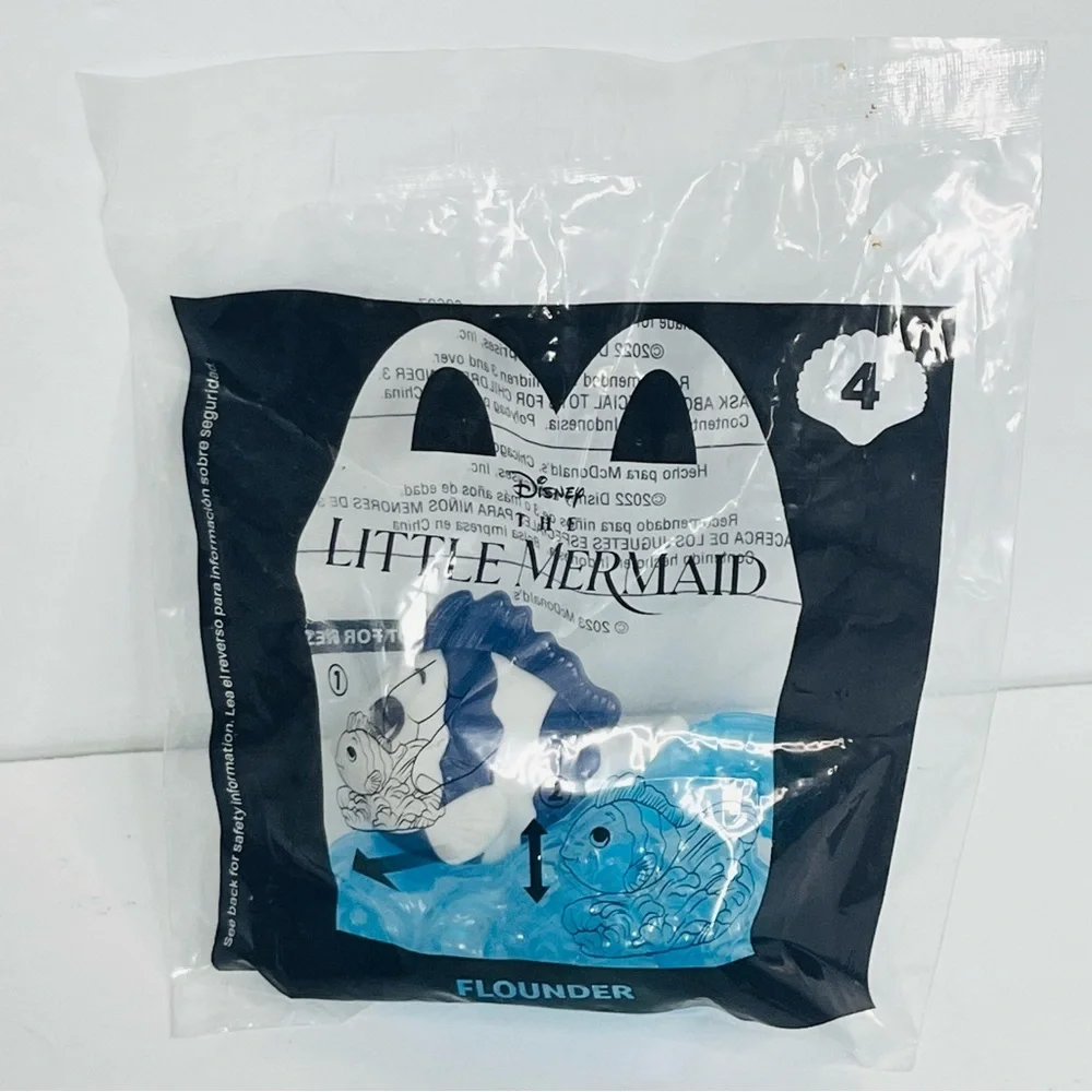 mcdonalds disneys the little mermaid flounder happy meal toy 2023 #4 live action